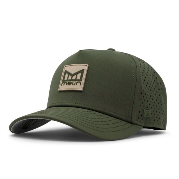 Melin Odysea Stacked Hydro Hat Mens Snapback Cap - Classic Size - Canopy / Khaki - Picture 1 of 9